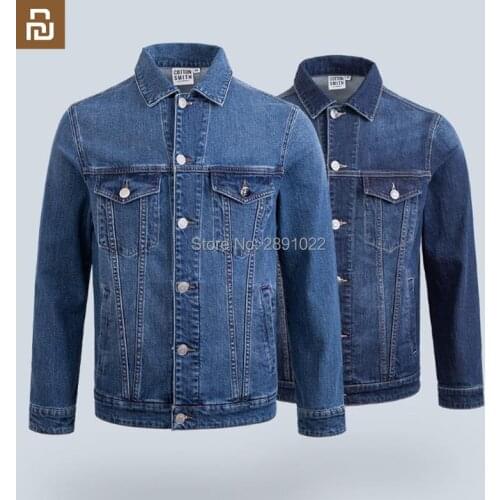 Youpin micro-elastic denim jacket jacket fashion and comfortable mens denim jacket autumn and winter