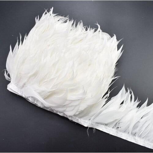 Top quality natural goose feathers trims for Crafts Sewing clothing Party decorative 8-10cm DIY white feathers for needlework