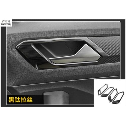 Stainless steel 4pcs/lot inner door bowl handle frame decorative sequins Car-Styling For VW Volkswagen T-Roc 2017 2018