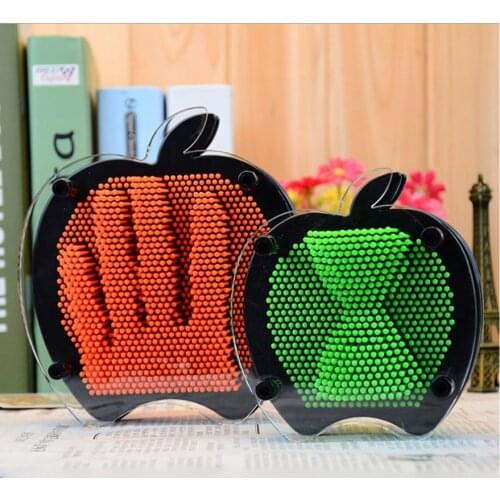 Novelty Toys Funny Apple Shape 3D Plastic Pin Sculpture Clone Hand Mold Fingerprints Anti Stress Gift for Children Adult