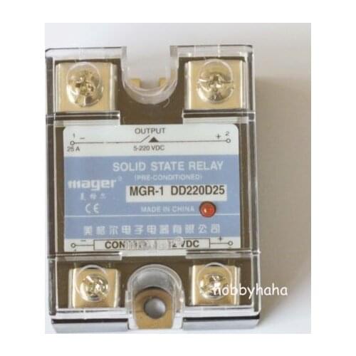 New DC5V-DC220V 25A Solid State Relays SSR DD220D25 3-32VDC