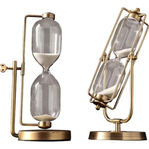 Nordic Style Hourglass Timer Decorative Ornaments Tv Cabinet Wine Cabinet Desk Creative Home Accessories Gifts Crafts Timer