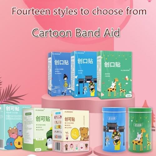 Waterproof 2 Boxes Breathable Cute Cartoon Band Aid Hemostasis Adhesive Bandages First Aid Emergency Kit Wound Plaster For Kids
