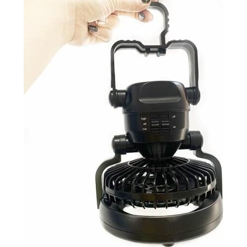 LED Camping Lantern Light Portable With Ceiling Fan 2-In-1 18 Leds Super Bright Outdoor Lamp Multi-Function Hiking Tent Light