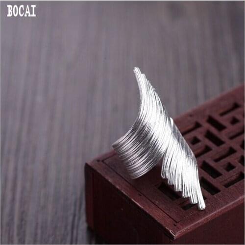 S925 silver fast printing process ladies fashion simple big ring