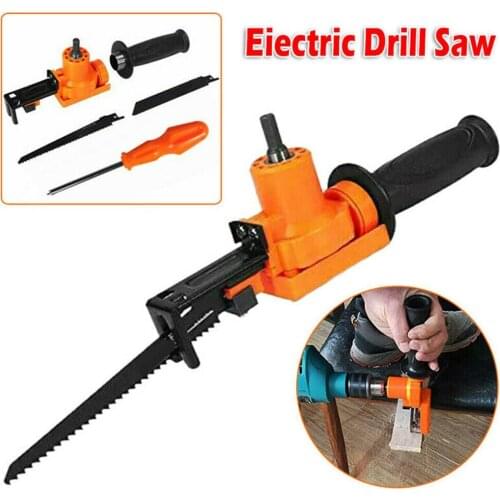 Reciprocating Attachment Electric Drill Saber Saw DIY Home Modified Electric Saw Wood Metal Cutter Jig Saw Power Hand Tool Set