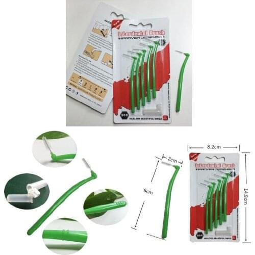 5 Pcs/ Pack L Forms Adults Interdental Brush 0.5MM Oral Hygiene Dental Cleaner Care Brushes EF