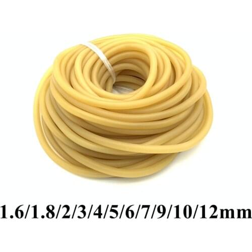 Bore Size 1.6 2 3 4 5 6 7 9 10 12 mm Nature Latex Rubber Hoses High Resilient Elastic Surgical Medical Tube Slingshot Catapult