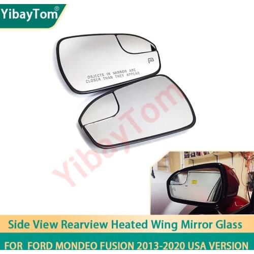 Side Rearview Heated Mirror Glass Replacement For Ford Mondeo Fusion 2013-2020 with heating function USA Version