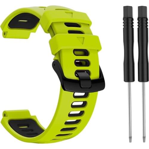 Replacement Steel Buckle Silicone Strap For Garmin- Forerunner 735xt/220/230/235 Q81F