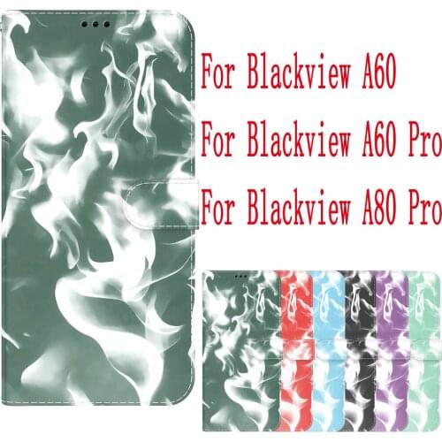 Sunjolly For Blackview A60 A60 Pro A80 Pro Case Cover coque Leather Flip Card Wallet Stand