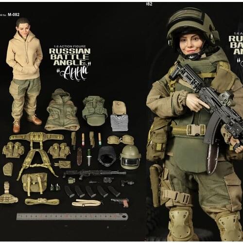 SUPERMCTOYS M-082 1/6 Russian Battle Angel Anna 12'' Female Soldier Action Figure Full Set Toys Model for Collection