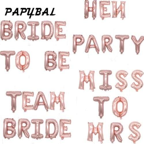 Bride To Be Balloons Rose Gold Party Decoration Crown Miss To Mrs Balloon TeamBride To Be Hen Bachelor Party Decoration Supplie