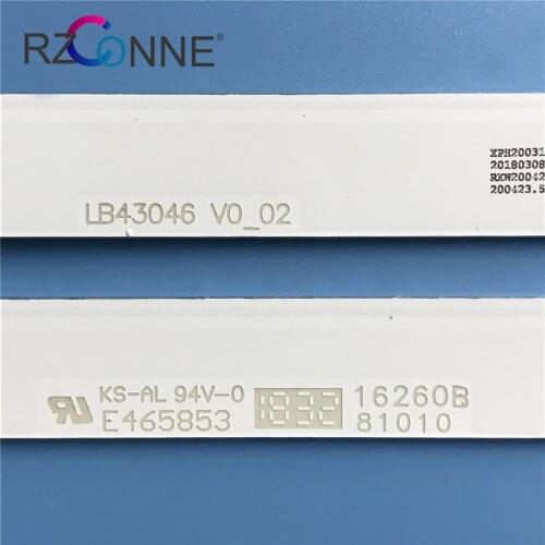 LED Backlight strip 9 lamp For Philips 43'' TV LB43046 V0_02 V0_00 43PFS5803/12 43PFS5823/12 LC430DUY SH A1 TPT430H3-DUYSHA.G