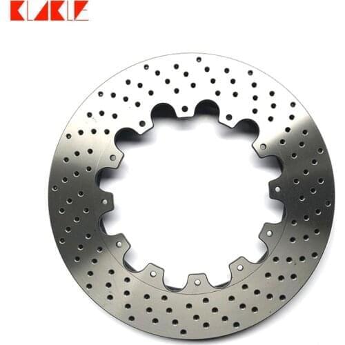 KLAKLE Brake Disc 345*32MM 12 Mounting Holes Drilled Brake Rotor For Street Using Brake System For Volvo S40