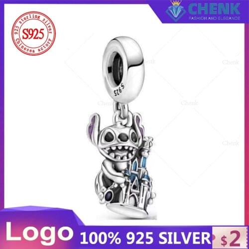 799437C01 Blue Globe Dangle Charm 925 Sterling Silver High Quality Jewelry Accessories China Factory Wholesale Original