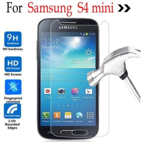 For Samsung Galaxy S4 mini Tempered glass Screen Protector Cover On Samsung Galaxy S4 mini i9190 S4mini i9198/i9192/i9195/9190