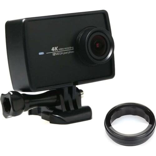 YI 4K Protective UV Filter Lens + Frame Mount Protective Housing Case + Buckle base mount for Xiaoyi YI 4K II Lite accessories