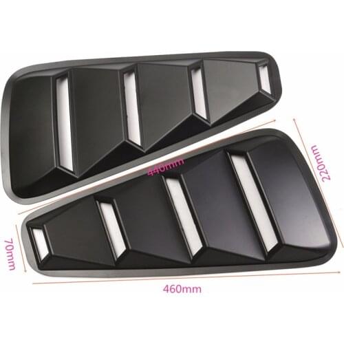 1Pair 1/4 Quarter Side Window Louvers Scoop Cover Vent For Ford/Mustang 2005 2006 2007 2008 2009 2010 2011 2012 2013 2014