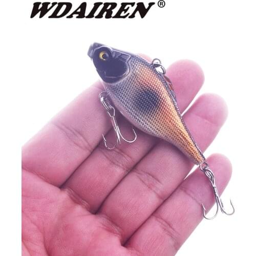 1Pcs 6.5cm 10g Winter Fishing Lure Vib vibration baits With Lead Inside Ice Sea Fishing Tackle Diving Wobblers Lure WD-236