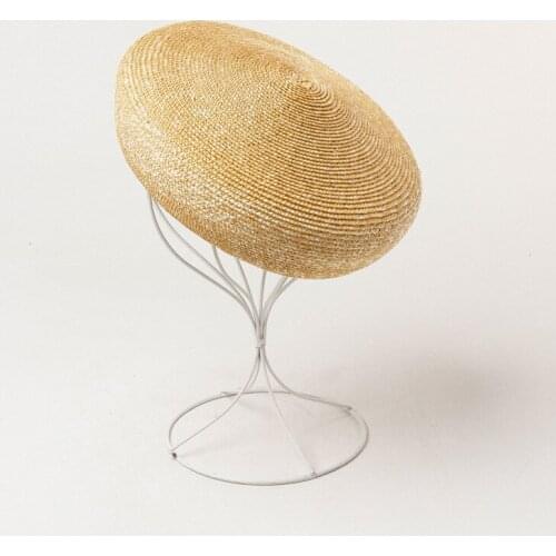 100% Wheat Straw Elegant Timeless Retro French Toque Beret Pillbox Design Sun Hat
