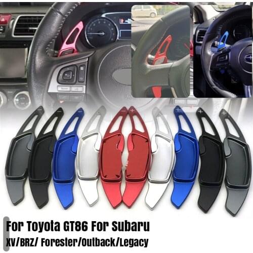 2PCS For Subaru XV BRZ Forester Outback Legacy For Toyota GT86 Pair Steering Wheel Gear Shift Paddle Shifter Aluminum Alloy