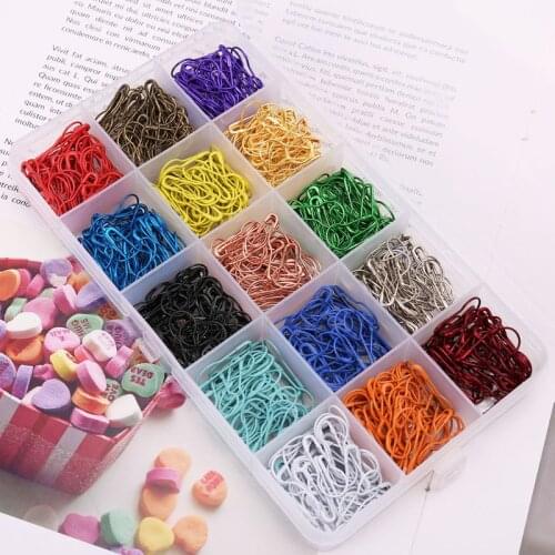 750pcs/box Calabash Gourd Shape Metal Security Safety Pins Clips Knitting Stitch Marker Tag Pin