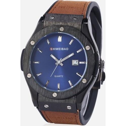 Watch Men Luxury Leather Rubber Strap Sports Mens Watches Casual Quartz Wrist Watch Man Analog Date Military Relogio Masculino