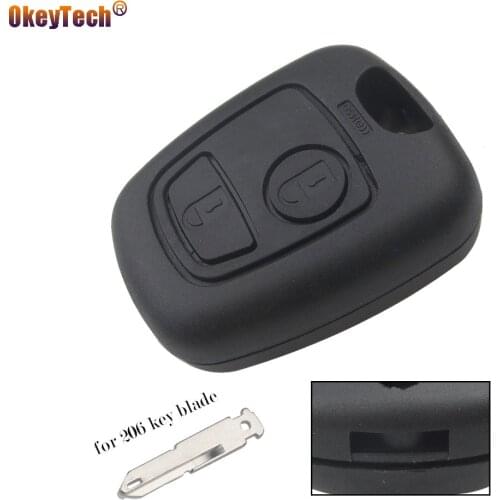 OkeyTech 2 Button Remote Car Key Fob Case Cover Fob for Peugeot 206 307 407 Keyless Entry For Citroen C1 C2 C3 C4 XSARA Picasso