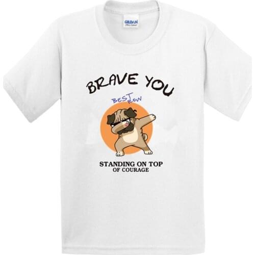 Kids Brave New you Dabbing Panda/Dog/Unicorn Design 100% Cotton T Shirt Boys/Girls Short Tops Children Cute T-Shirt,GKT031