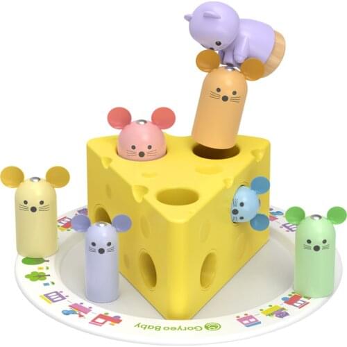 Children Wooden Toys Catch Bugs Save Cheese Shape Matching Cognition Montessori Educational Hand-eye Coordination Gift