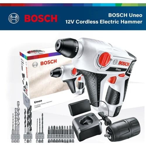 Bosch 12V Uneo Cordless Electric Hammer Household Electric Drill Dual Purpose Lithium Battery High-Power Impact Drill Power Tool