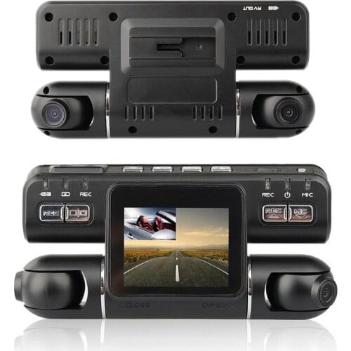 G-Sensor 2.0 Inches LCD Dual Lens Camera Video Recorder Multilingual 120 Plus 120 Degree Wide Angle 2018 New HD Dash Cam Car DVR