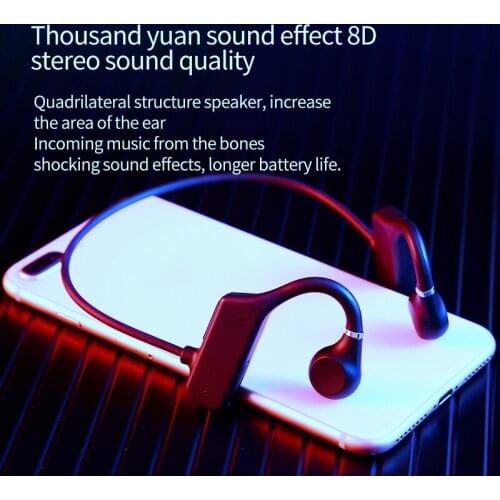 G3 Bone Conduction Earphone Bluetooth-compatible V5.1 Wireless HIFI Stereo Ear-mounted Light Weight Sports Headphones