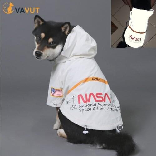 Pet Dog Hoodie Waterproof Dog Raincoat Small Large Dogs Clothes Windbreaker Windproof Dog Clothing for Dog Puppy French Bulldog