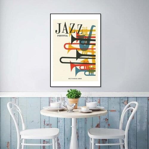 Jazz Festival Print House Exhibition Poster Music Gallery Oil Painting Canvas Wall Art Pictures Living Room Home Decor