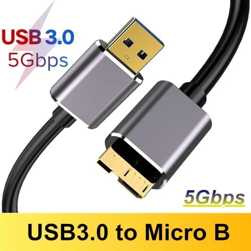 Hard Disk Cable USB 3.0 Micro B Cable HDD SSD External Sata Cable for S5 Charging Cord Samsung Hard Drive Micro B USB3.0 Cable