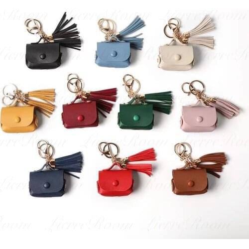 LierreRoom Fringed Leather Bag For Airpods Pro Protective Sleeve Airpods Case Earphone Sleeve For Apple Earphone Sleeve