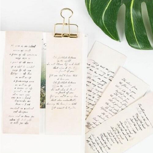 Multi-use 30pcs love letter in rain design Craft Paper Cards as bookmark tag gift decoration Scrapbooking DIY message card
