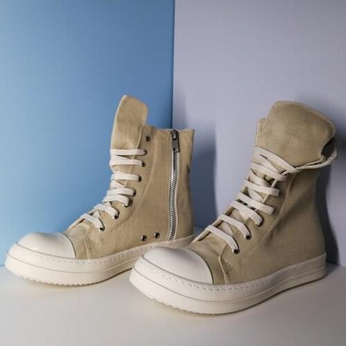 Men Canvas Boots 2021 Breathable Summer Shoes Big Size Fashion Khaki Color Sneakers 12#25/10d50