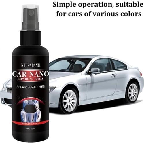 Car Scratch Repair Nano Spray 50ml Anti Scratch Hydrophobic Spray Crystal Coating Auto Lacquer Paint Care Polished Glass Coating