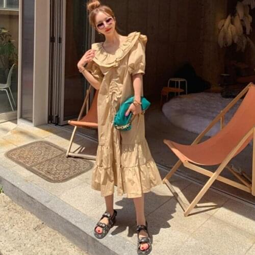 2020 Summer New Fashion Women Boho Long Dress Ruffle Elegant Party Dress Beach Holiday Dress Soft Sundress Plus Size M-6XL