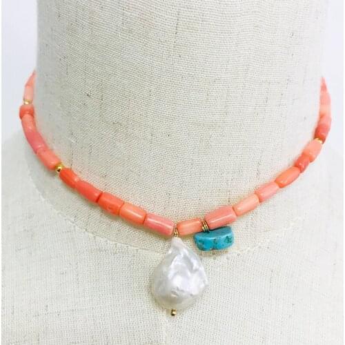 Adjustable Bohemia Summer Choker Necklace Fashion Handmade Beaded Baroque Pearl Long Necklace Irregular Pearl Wedding Jewelry