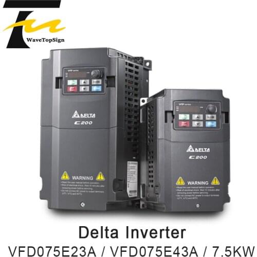 Delta E Series Inverter Without Panel VFD075E23A 7.5kW 3Phase 220V VFD075E43A 7.5kW 3Phase 460V