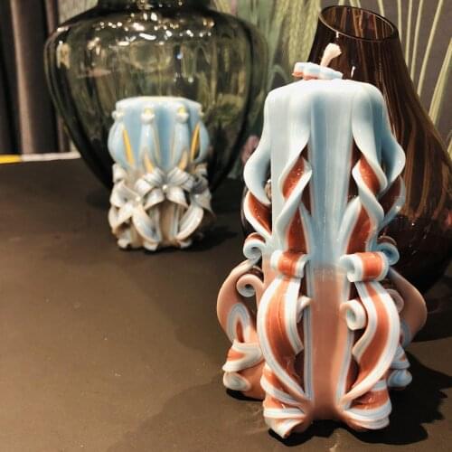 Carving Candle Aromatherapy Household Indoor Fragrance Purifying Air Atmosphere Diy Decoration Gift Box Wedding Birthday Present