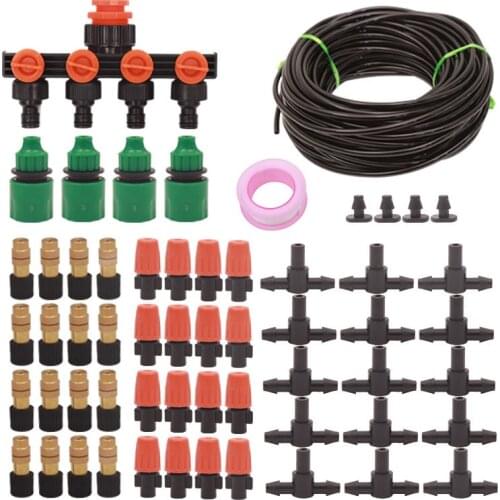Water Spray Cooling irrigation System Spray nozzles Watering Kits for Trampoline Outdoor Garden Watering Kit