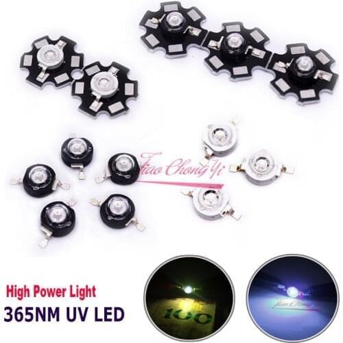 2021New 3W UV Purple LED Ultraviolet Bulbs Lamp 365-370nm 700mA High Power Light light-emitting High Power Light Hot