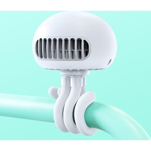 USB Bladeless Clip Fan Mini Jellyfish Fan Portable Fan 3 Speeds Powerful Airflow Rechargeable Battery Operated Low Noise
