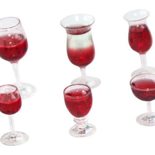 10pcs Wine Glass Goblet Simulation Furniture for Home Accessories