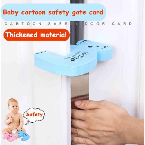2PCS Baby Safety Protection Door Lock Cute Animals Door Stops Stopper Cute Cartoon Exit Card Door Holder Security Door Blocked